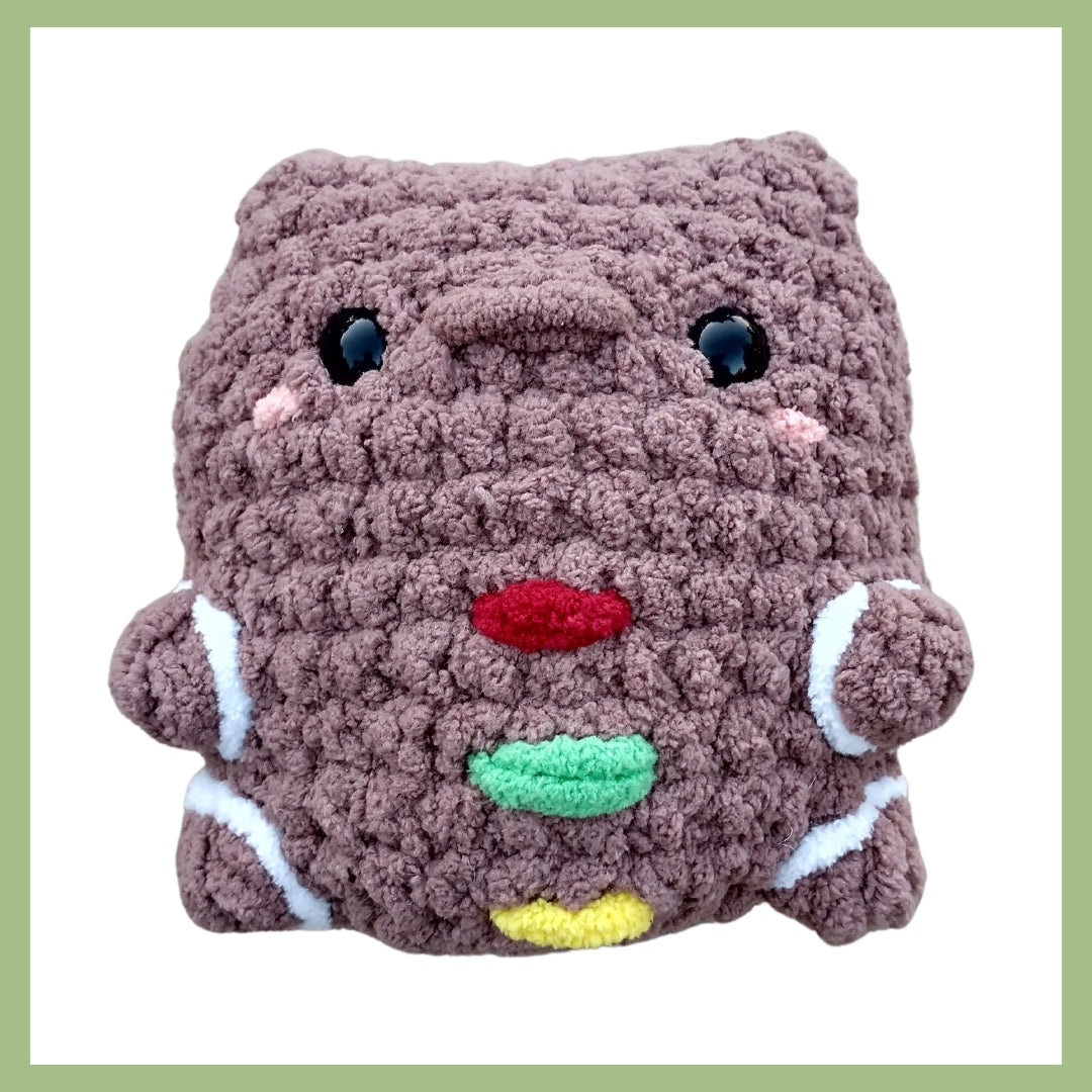 Sitting Gingerbread Guy Crochet Pattern