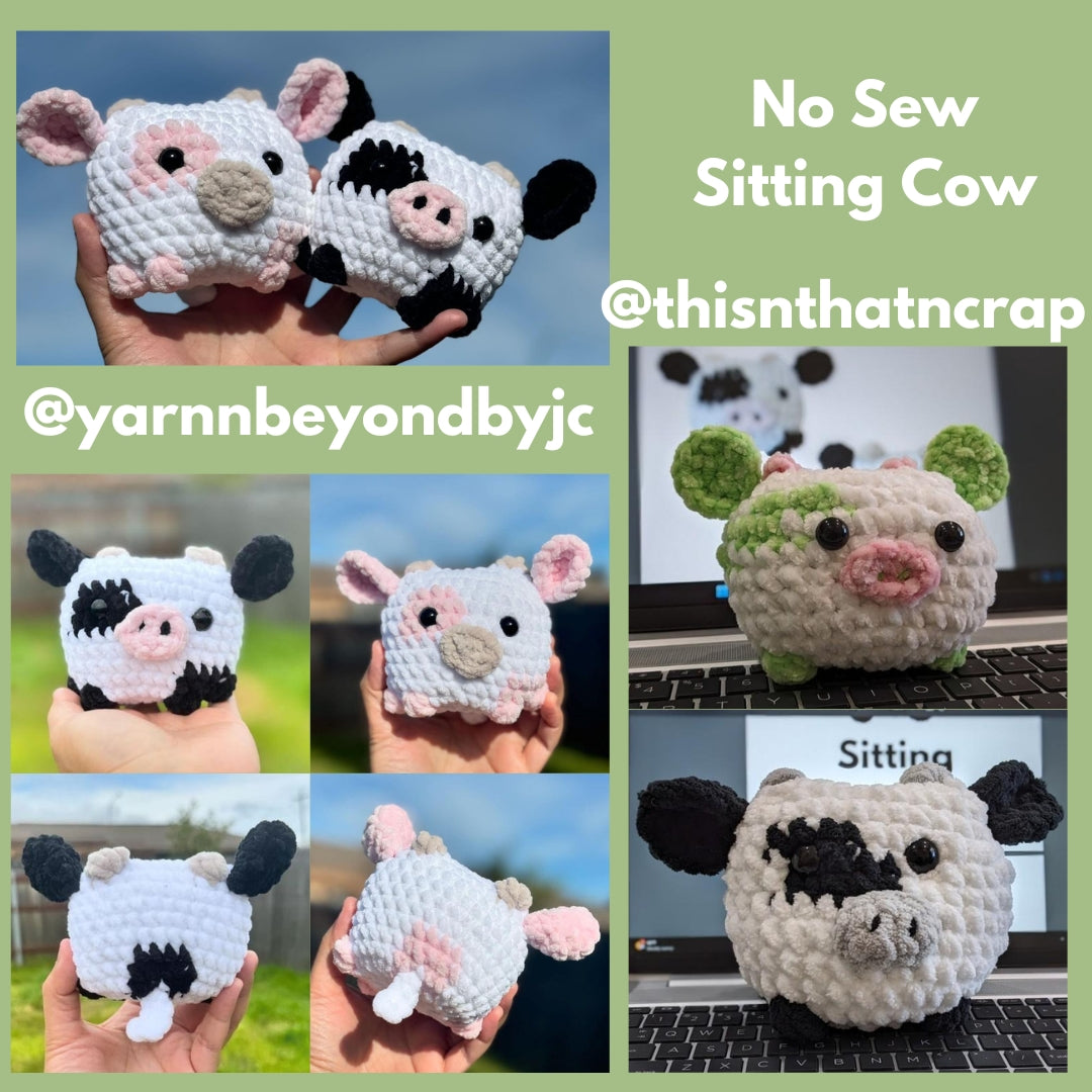 Sitting Cow Crochet Pattern