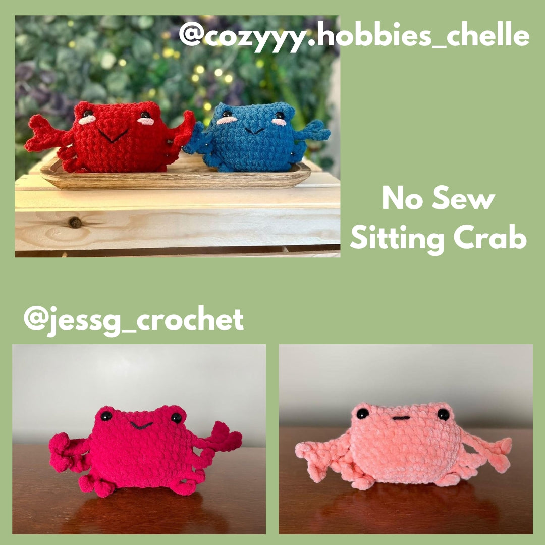 Sitting Crab Crochet Pattern