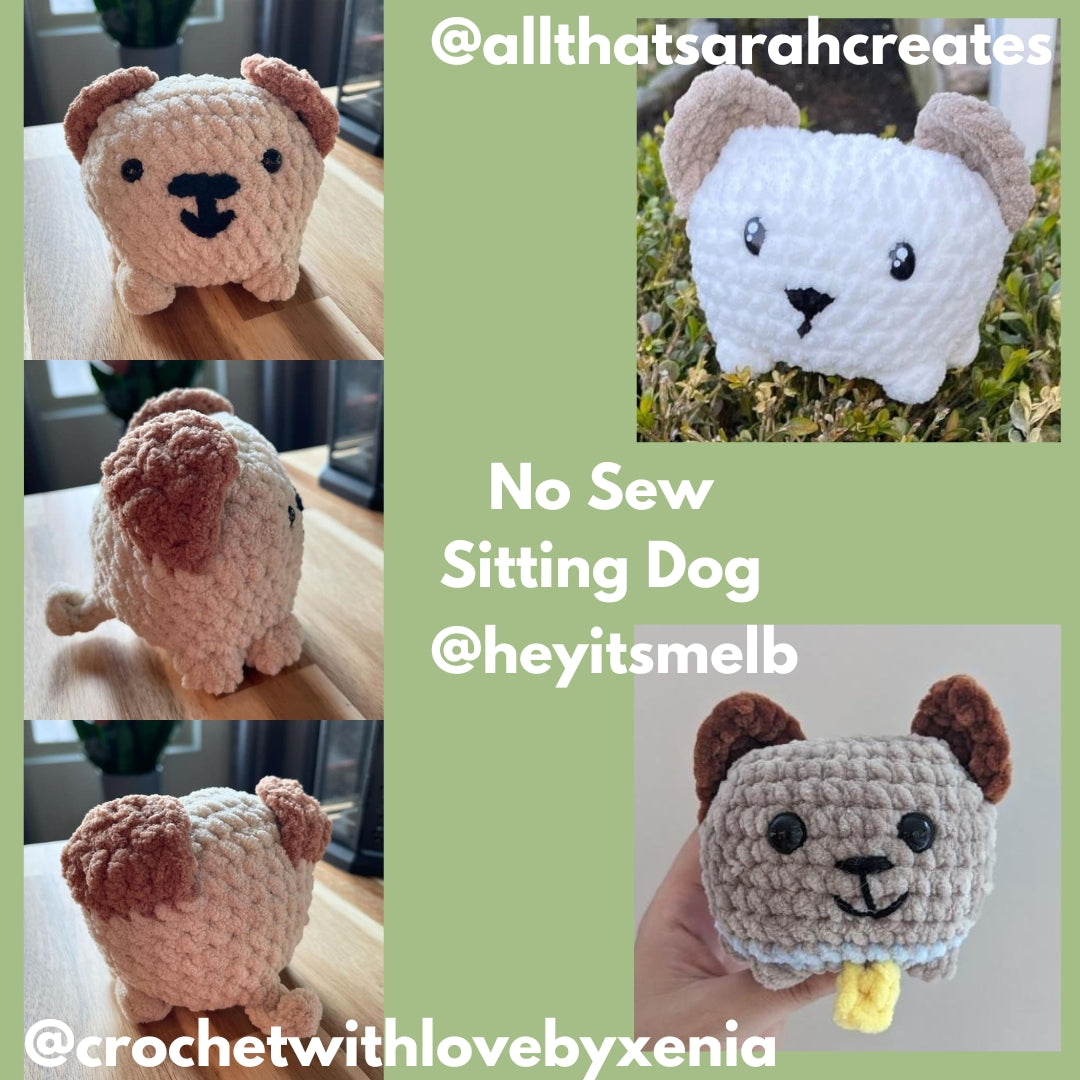 Sitting Dog Crochet Pattern