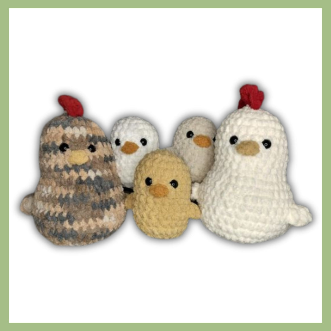 Mama Maran The Hen And Chip The Chick Crochet Pattern Pack