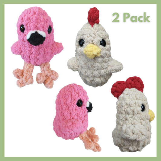 2 Keychain Bird Pattern Pack