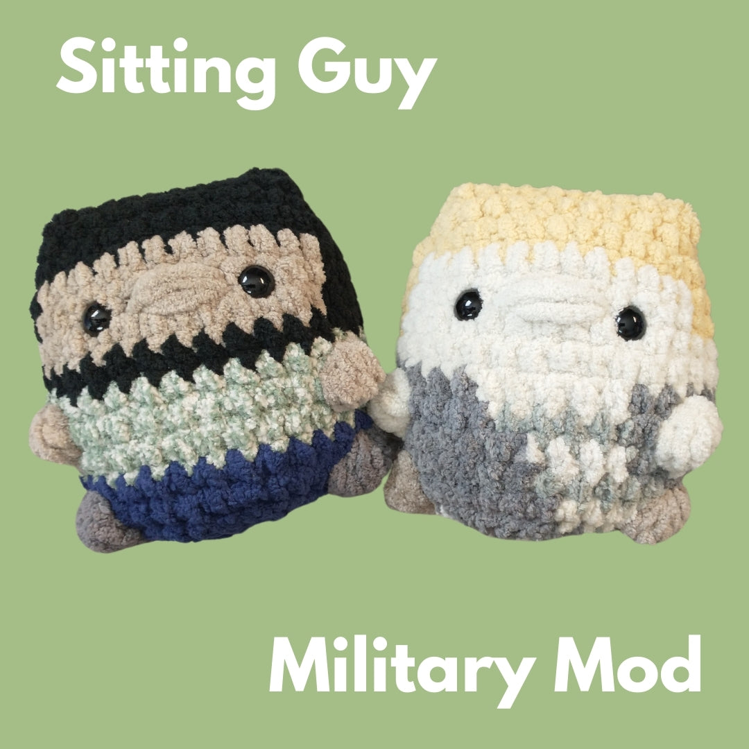 Sitting Guy Crochet Pattern 9 Pack