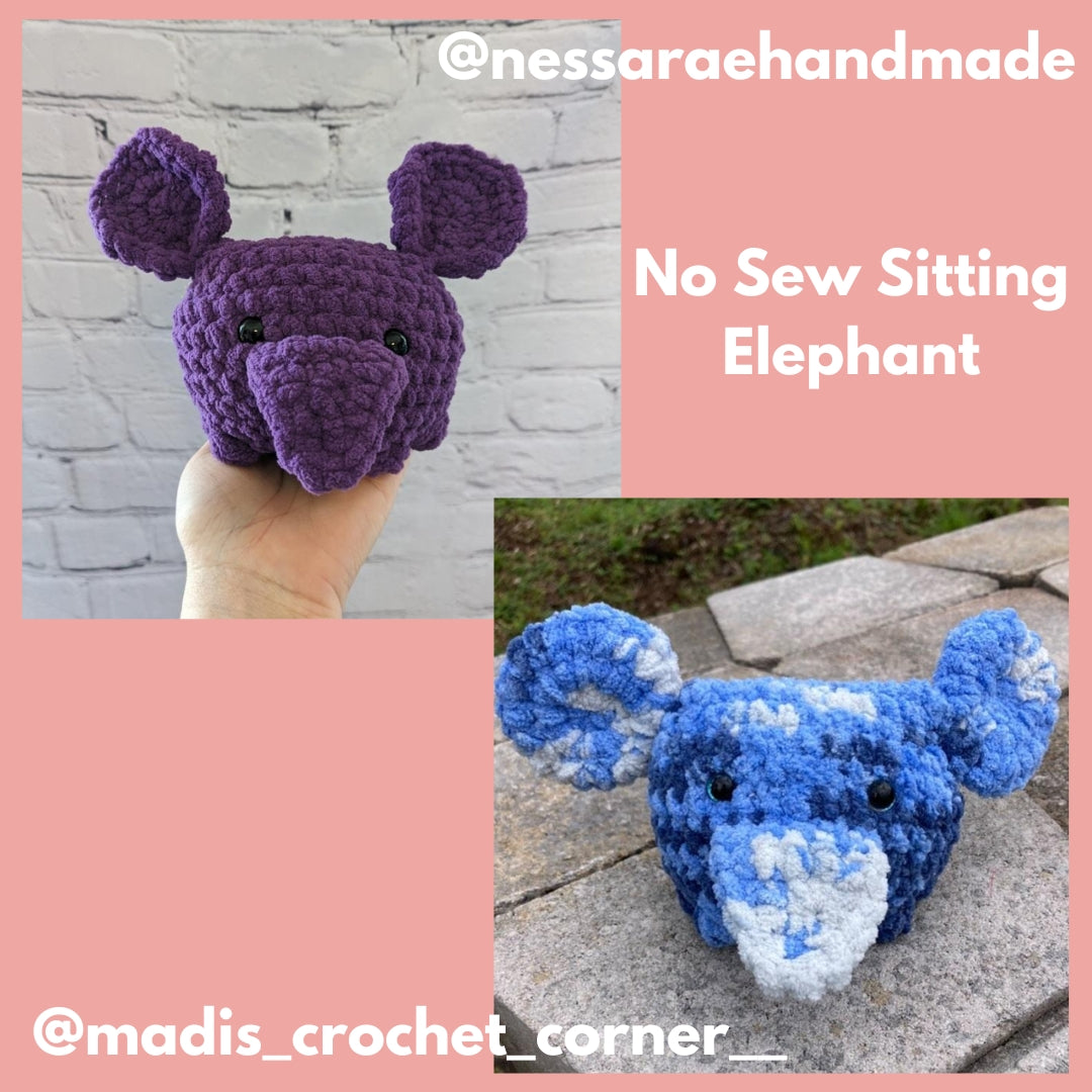 Sitting Elephant Crochet Pattern