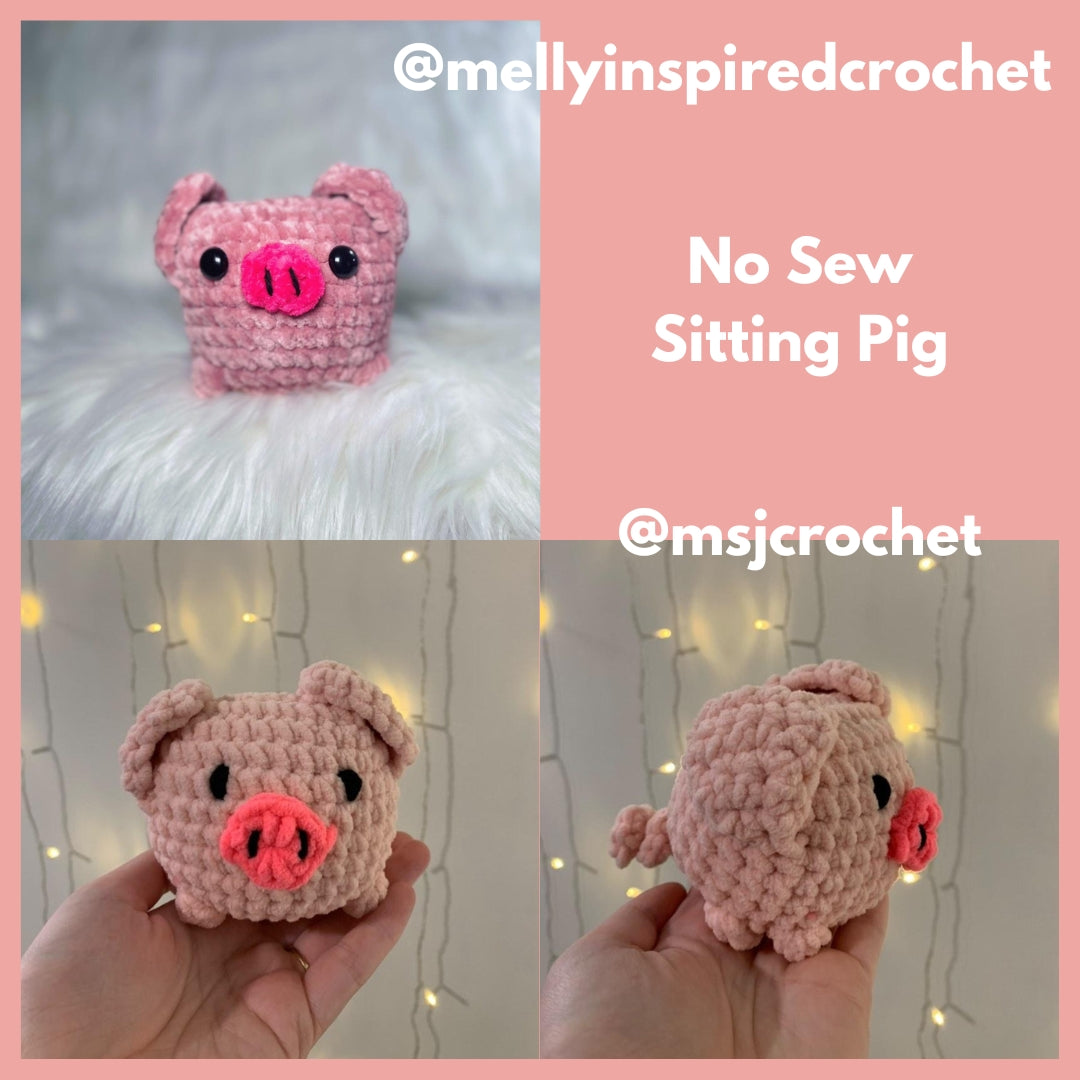 Sitting Pig Crochet Pattern