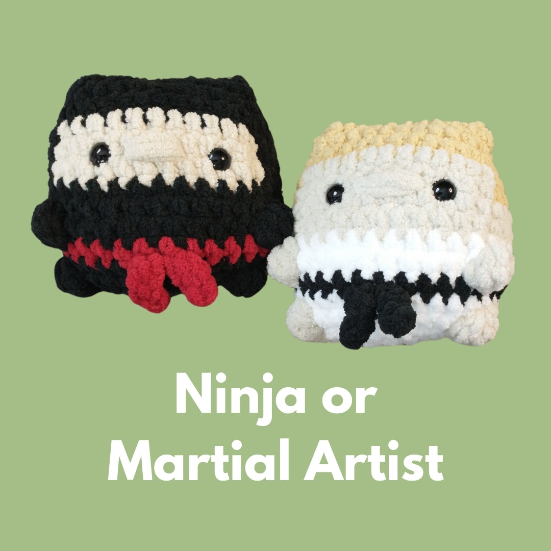 Sitting Ninja / Martial Arts Guy Crochet Pattern