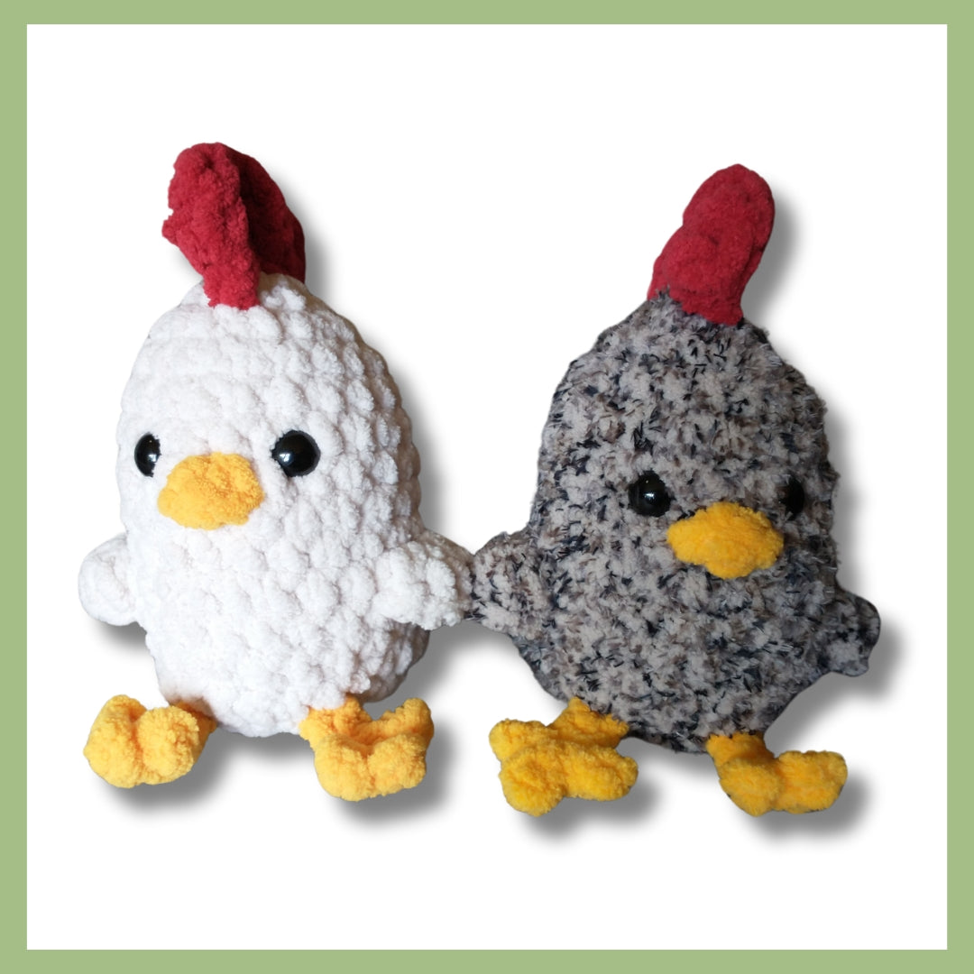 4 Piece Chicken Crochet Pattern Pack