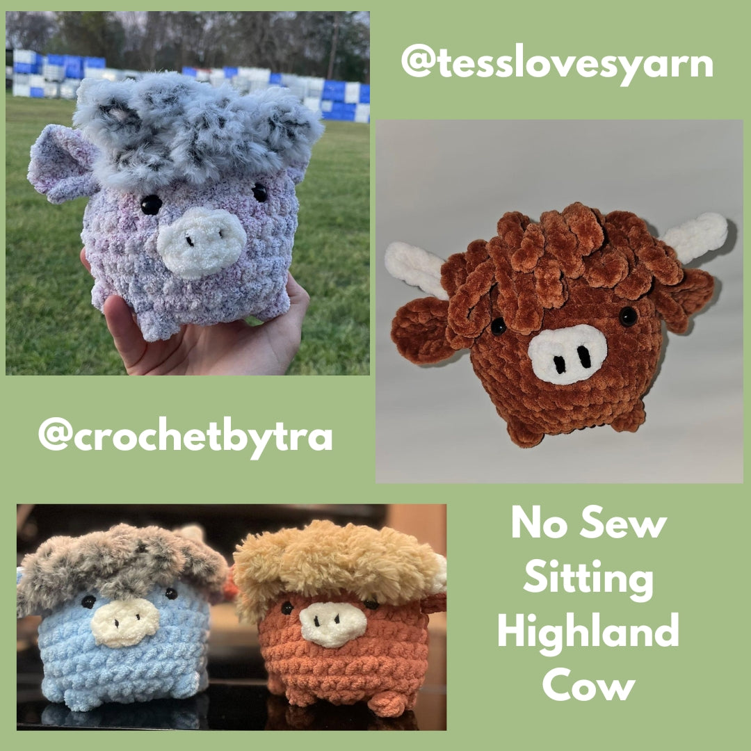 Sitting Cow Crochet Pattern Pack