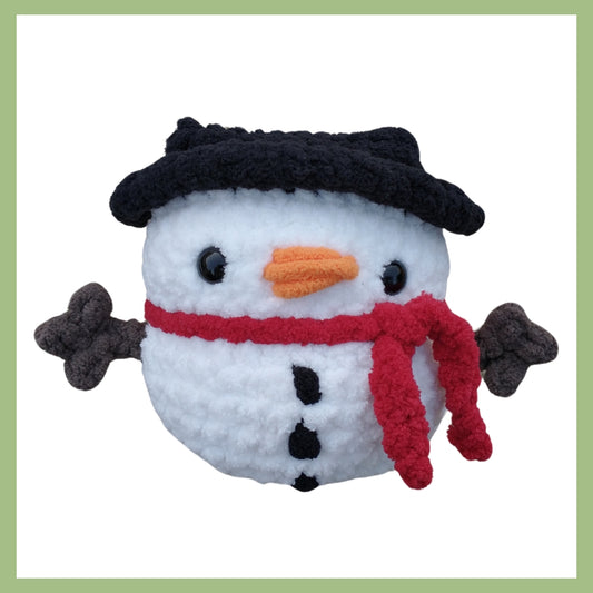 Sitting Snowman Crochet Pattern