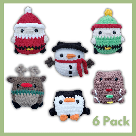 Sitting Christmas Guys 6 Pack