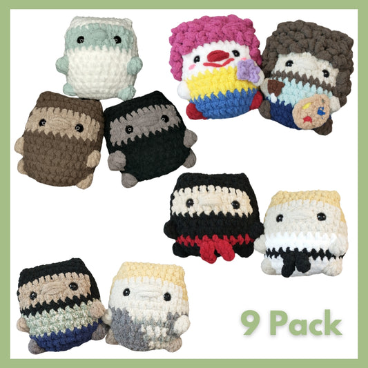 Sitting Guy Crochet Pattern 9 Pack