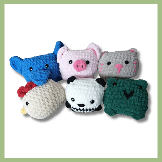 Sitting Animals Crochet 6 Pattern Pack